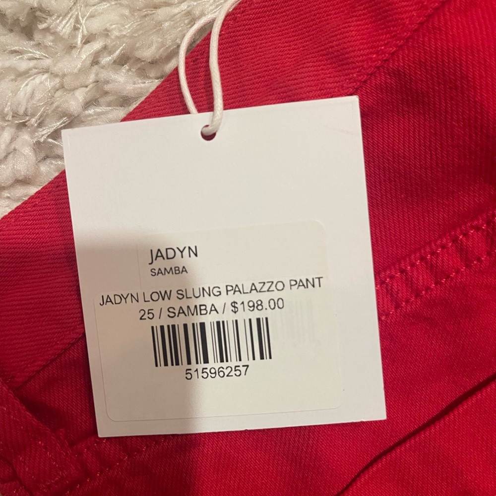 NWT Pistola Red SAMBA JADYN LOW SLUNG PALAZZO PANT Size 25 - Picture 7 of 8